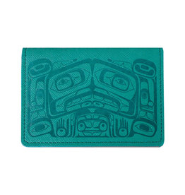 Raven Box by Allan Weir Card Wallet- Teal