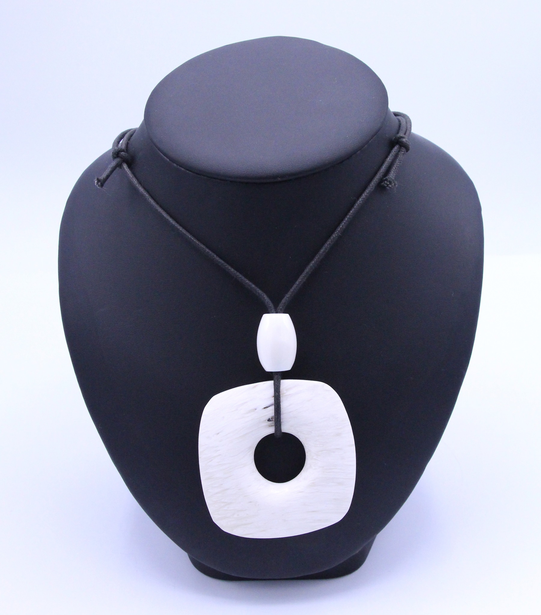 Water Buffalo Horn Necklace by Mathew Niqingaq La Boutique Boréale