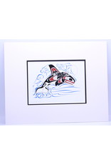 Diving Killer Whale by Richard Shorty Matted