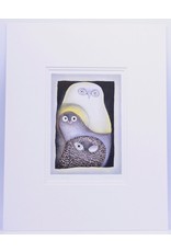Owls in Moonlight by Ningeokuluk Teevee Matted