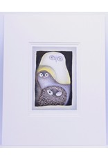 Owls in Moonlight by Ningeokuluk Teevee Matted