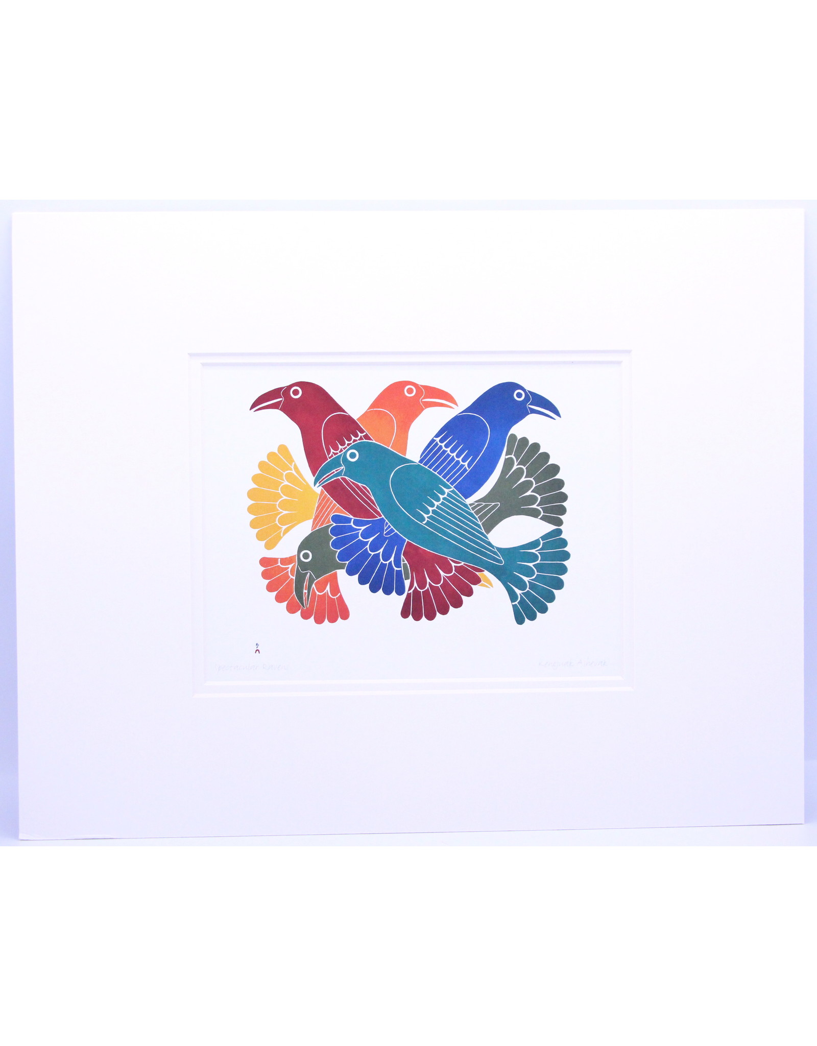 Spectacular Ravens by Kenojuak Ashevak Matted