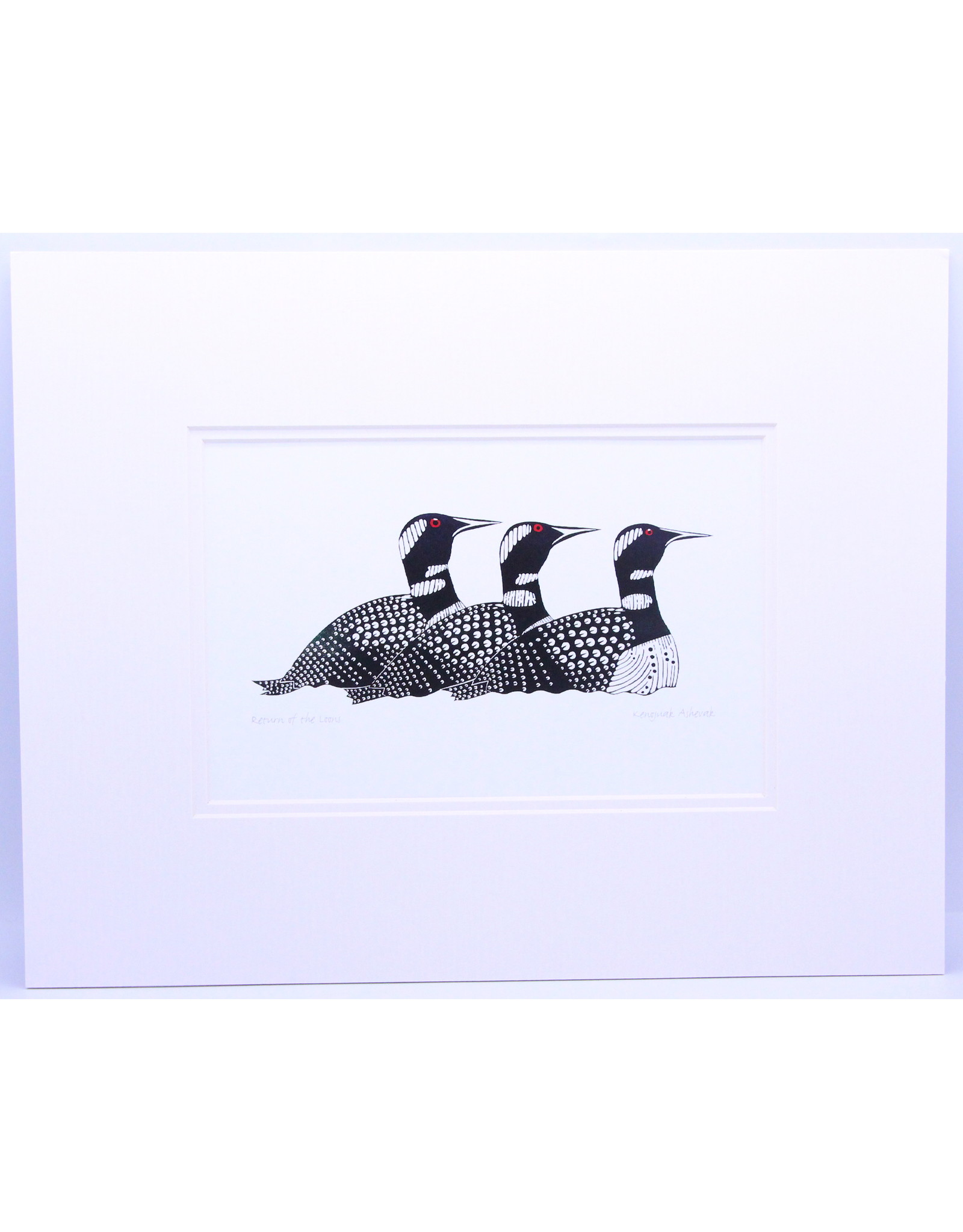 Return of the Loons by Kenojuak Ashevak Matted