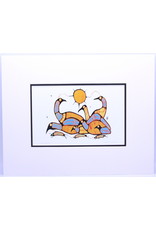 Loon Family by Norval Morrisseau Matted