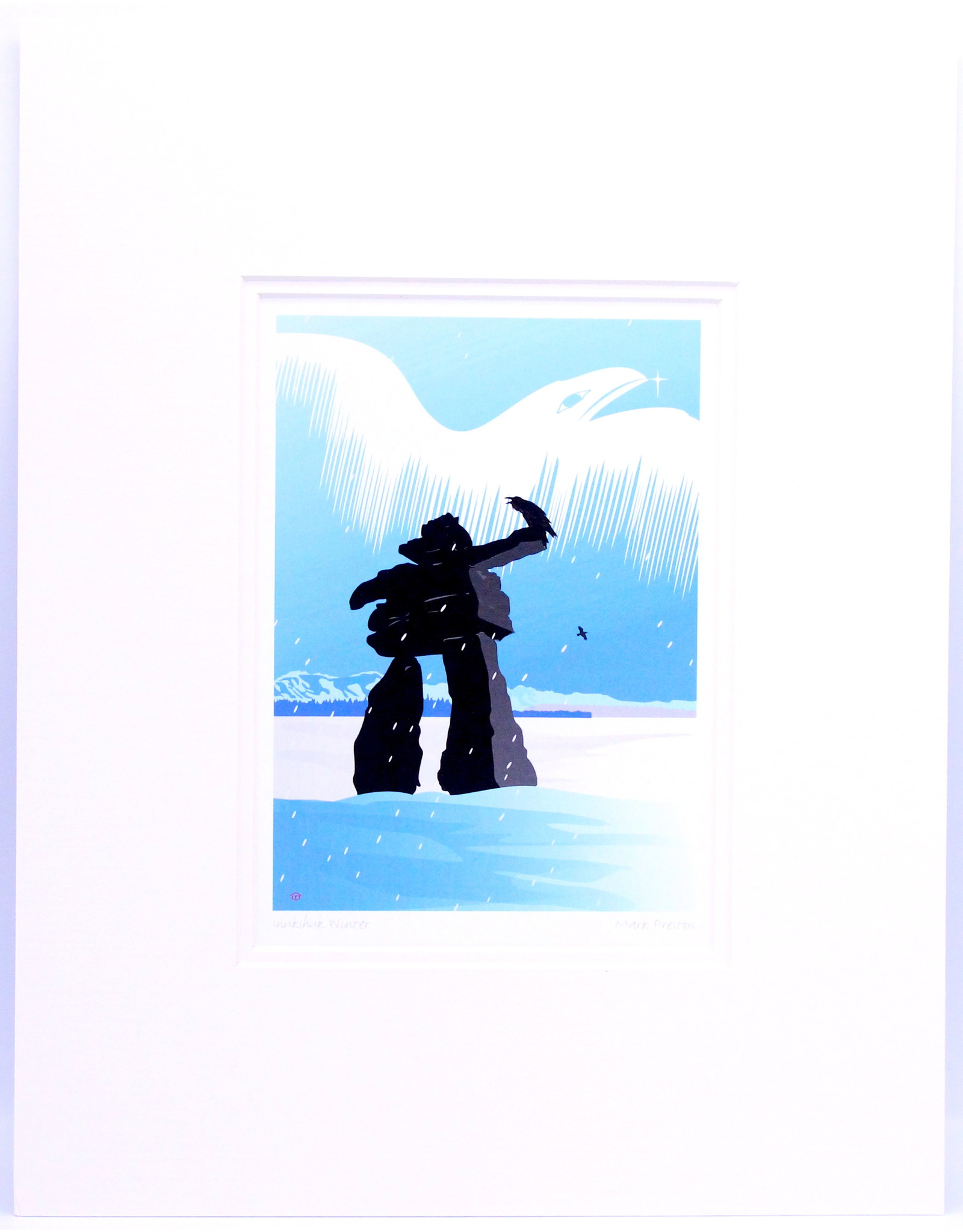 Inukshuk Winter by Mark Preston Matted