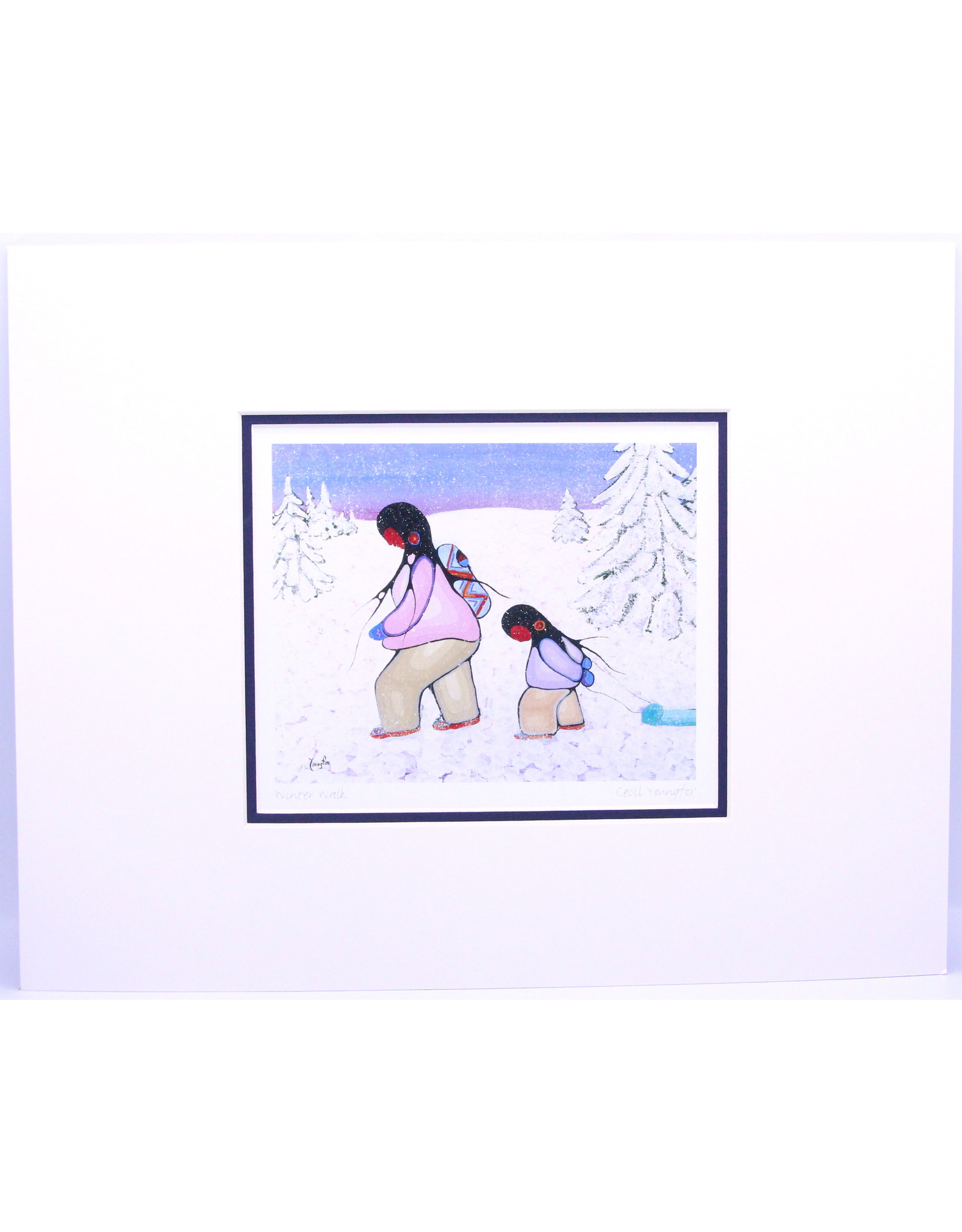 Winter Walk by Cecil Youngfox Matted