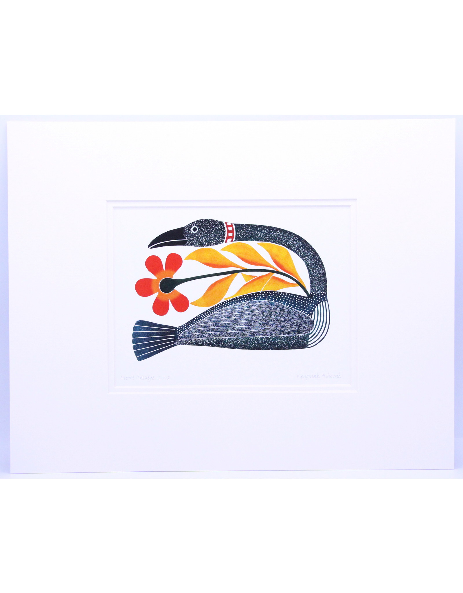 Floral Passage, 2007 by Kenojuak Ashevak Matted