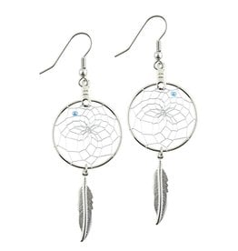 Metal Feather Earrings