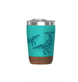 Cork Base Travel Mug - Humpback Whale by Gordon White