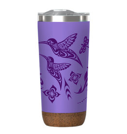 Tall Cork Base Travel Mug - Hummingbird by Simone Diamond