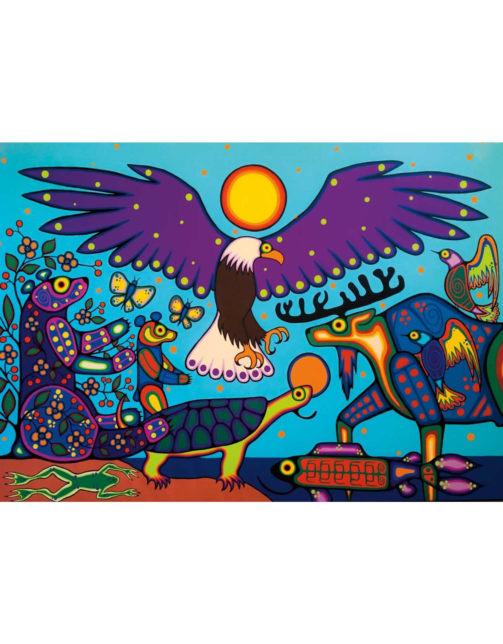 Where Sky, Water and Land Meet by Jim Oskineegish Card