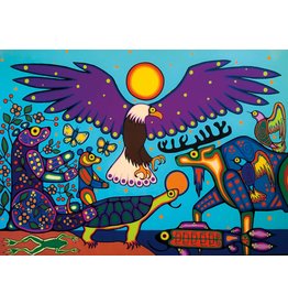 Where Sky, Water and Land Meet by Jim Oskineegish Card