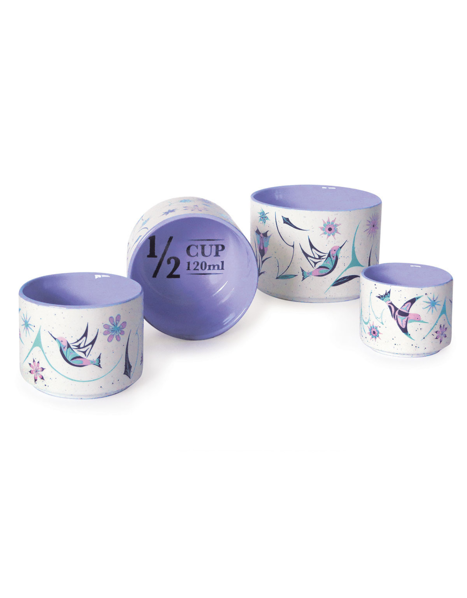 Ceramic Measuring Cup Set - Hummingbirds