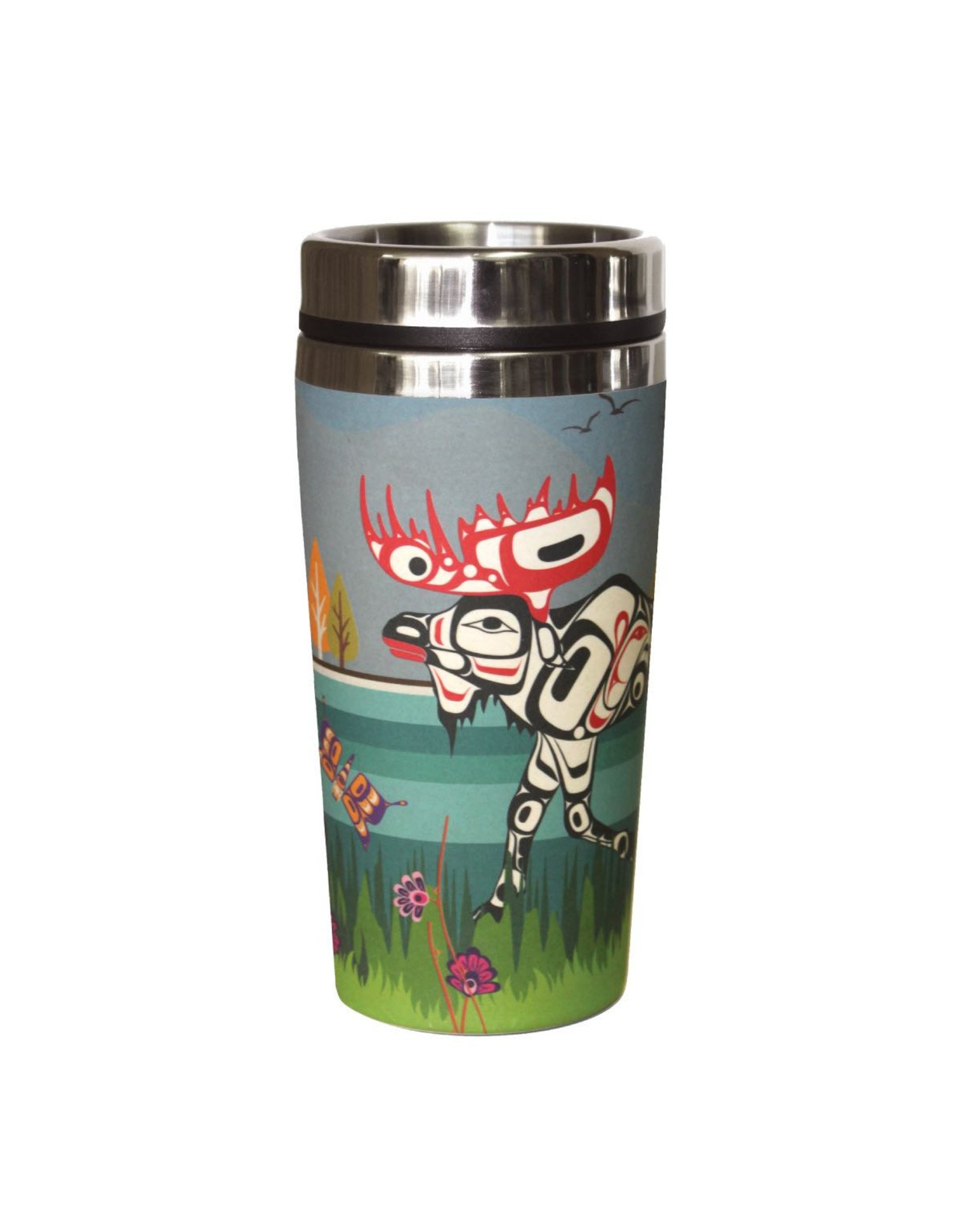 Bamboo Travel Mug - Moose by Terry Starr