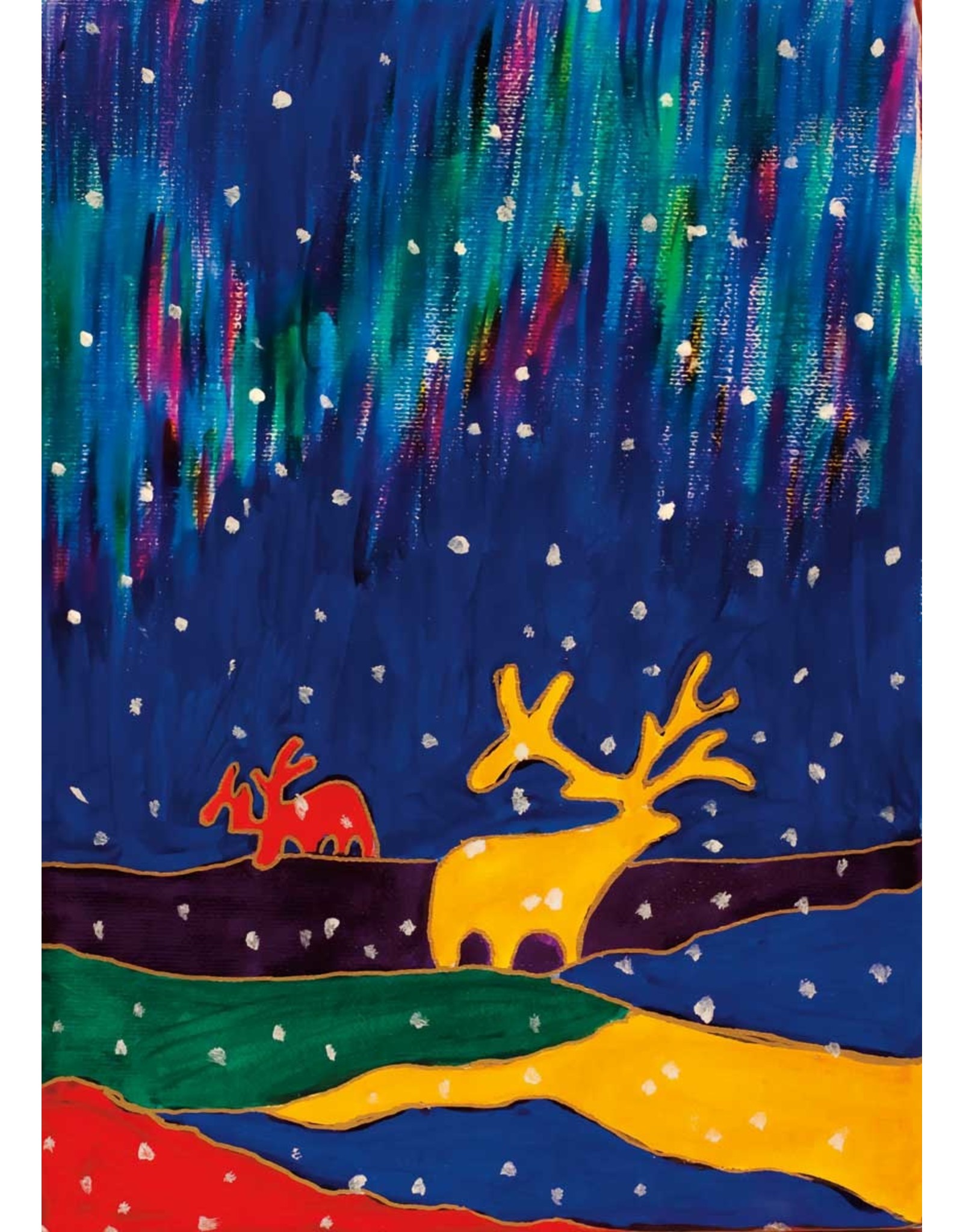 Aurora Caribou par Dawn Oman Carte