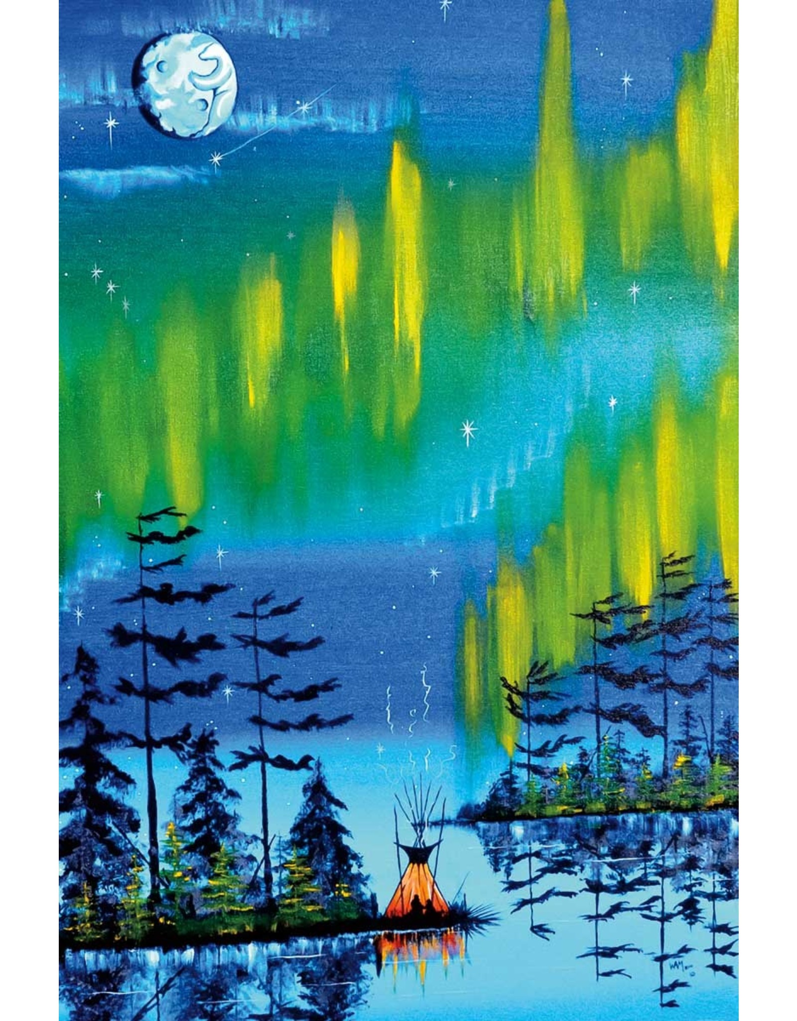 Northern Lights by William Monague Large Canvas