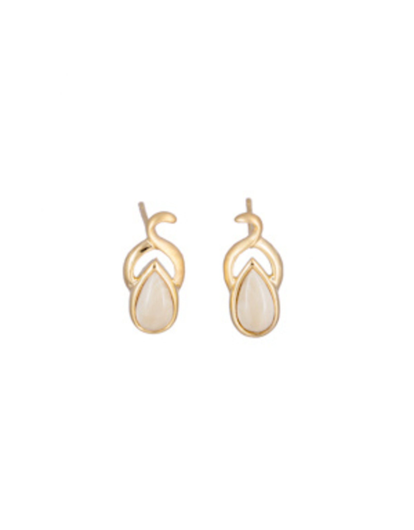 Boucles d'Oreilles en Ivoire de Mammouth Fossilisé - ME47