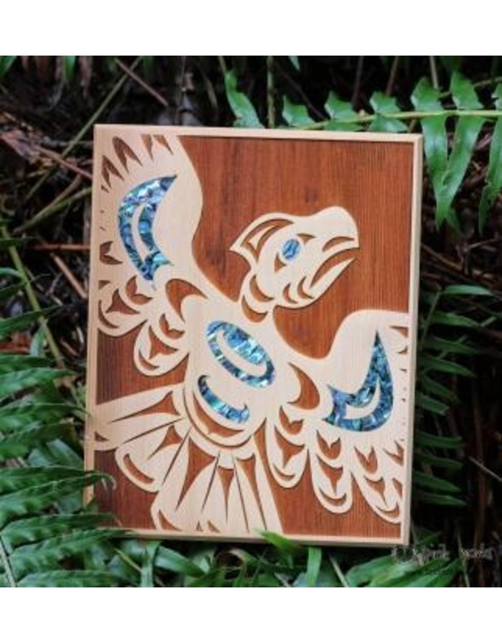 Large Cedar Wall Plaque - Thunderbird