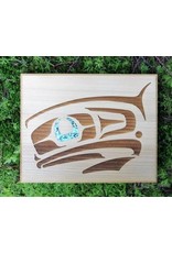 Large Cedar Wall Plaque - Raven 2