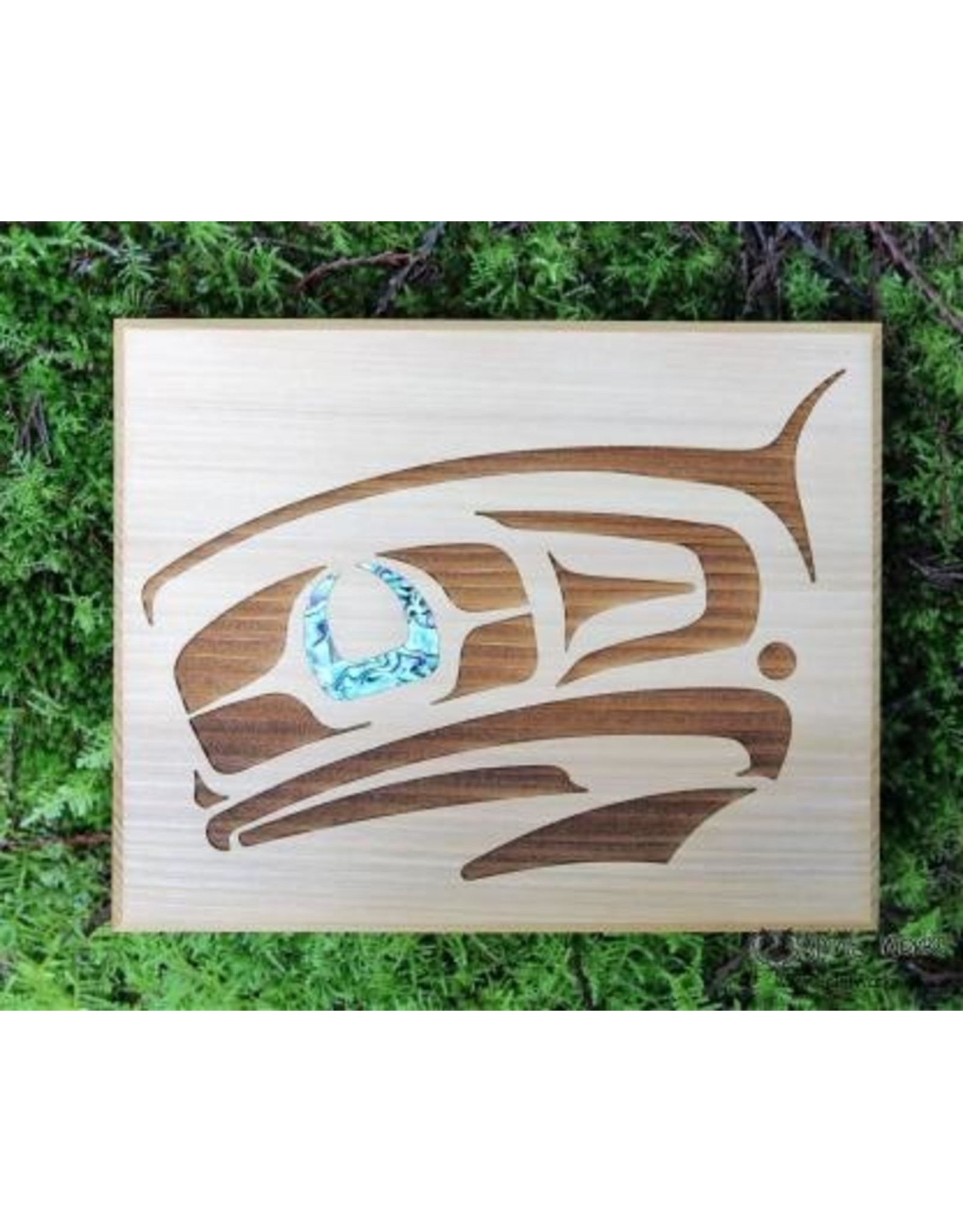 Large Cedar Wall Plaque - Raven 2