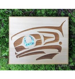 Large Cedar Wall Plaque - Raven 2