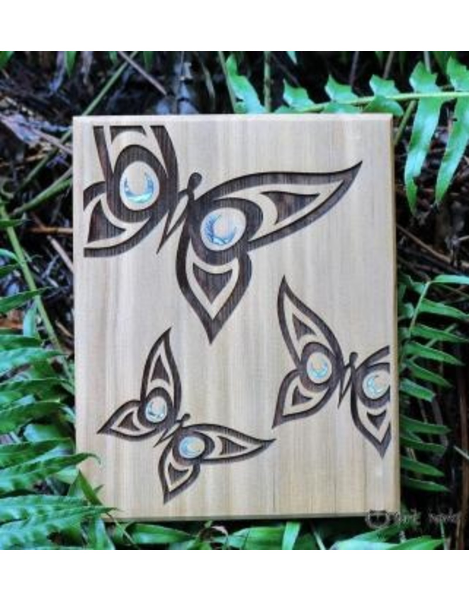 Large Cedar Wall Plaque - Butterfly