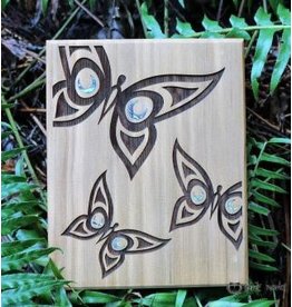 Large Cedar Wall Plaque - Butterfly