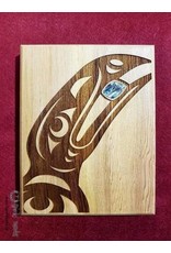 Mini Cedar Wall Plaque - Raven 2