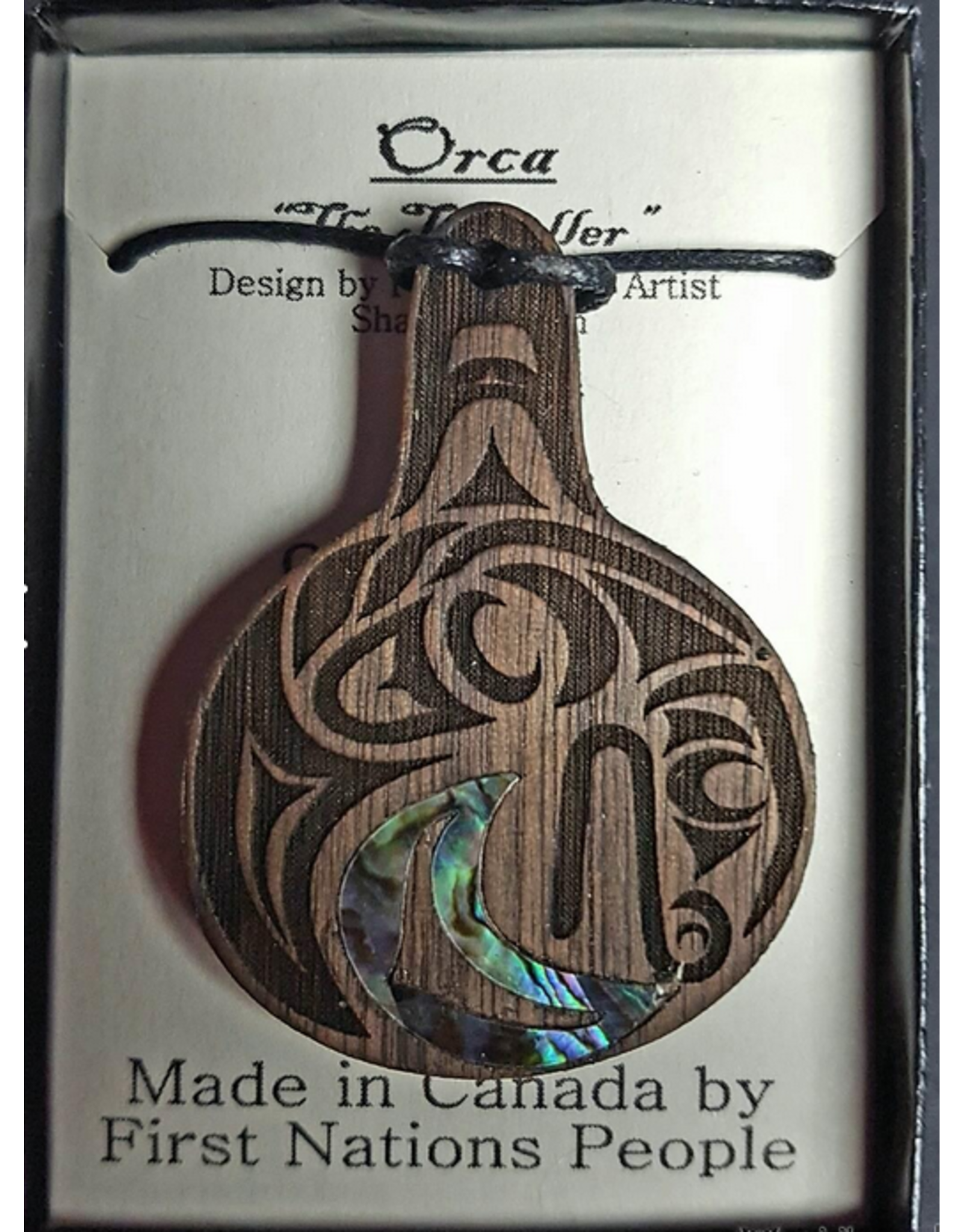 Orca Pendant Native Design - Dark