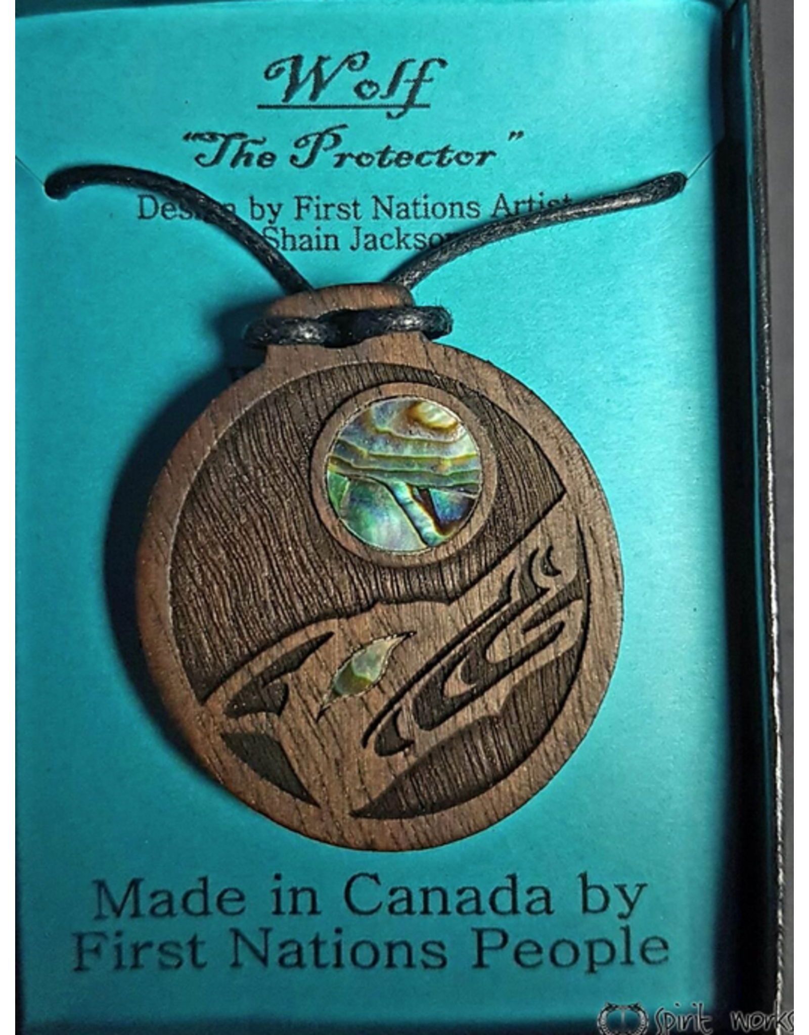 Pendentif Loup Native Design - Foncé