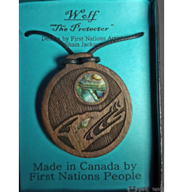 Pendentif Loup Native Design - Foncé