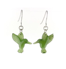 Boucles d'Oreilles Colibri en Jade - JDS67