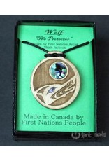 Pendentif Loup Native Design - Foncé