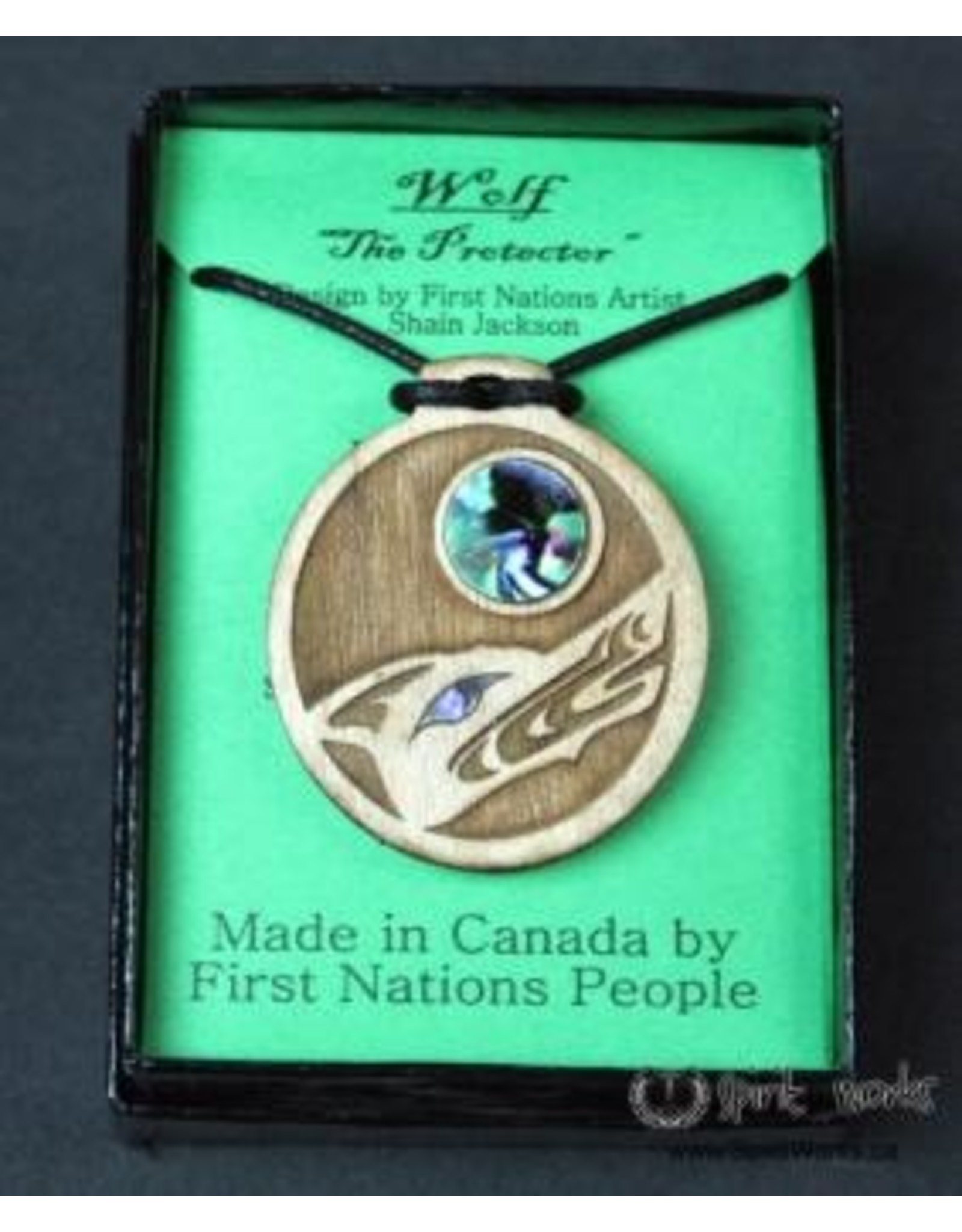 Pendentif Loup Native Design - Foncé