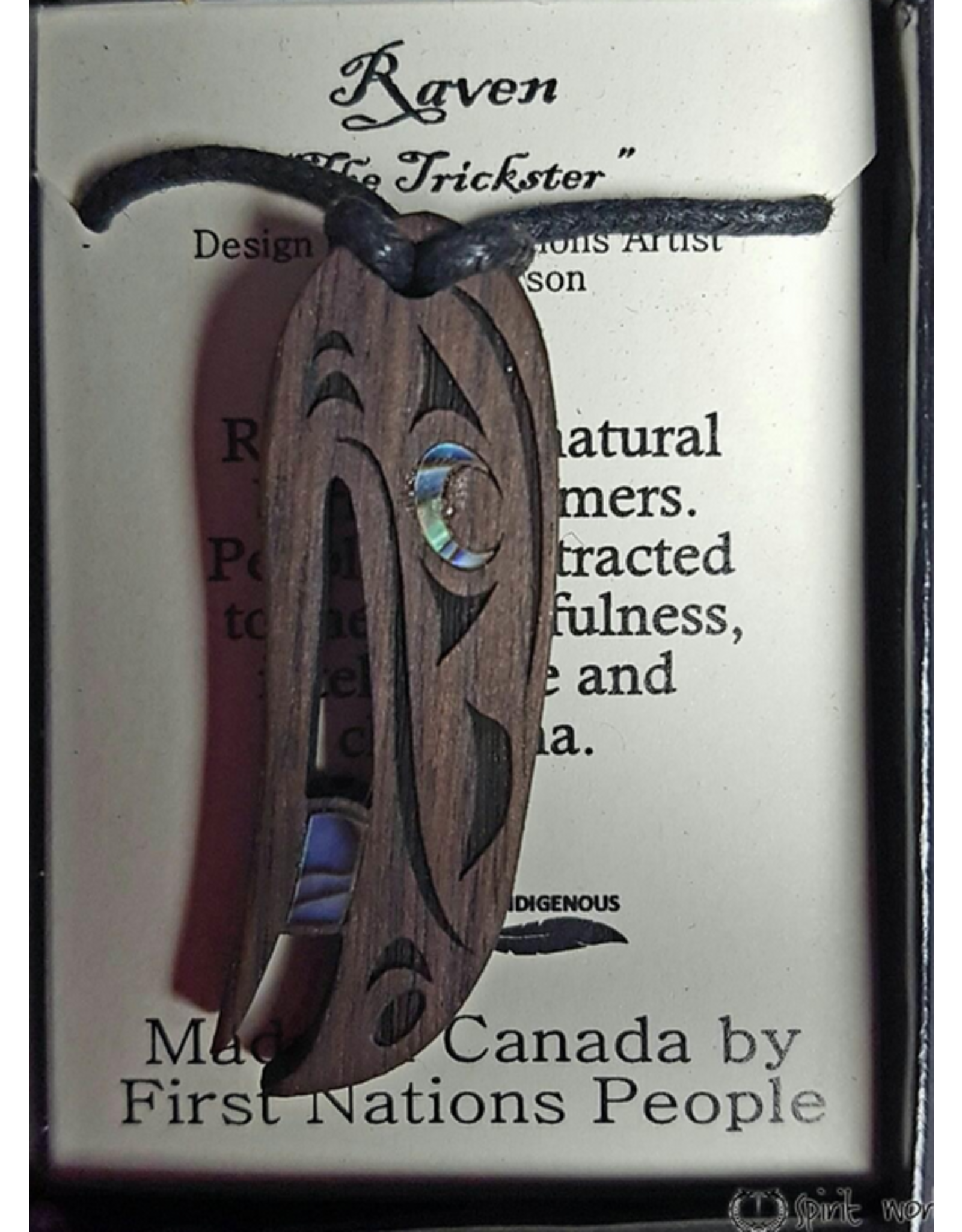 Pendentif Corbeau Native Design - Foncé