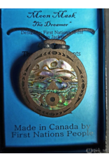 Pendentif Masque Lunaire Native Design - Foncé