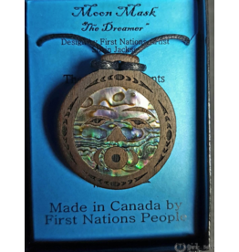 Pendentif Masque Lunaire Native Design - Foncé