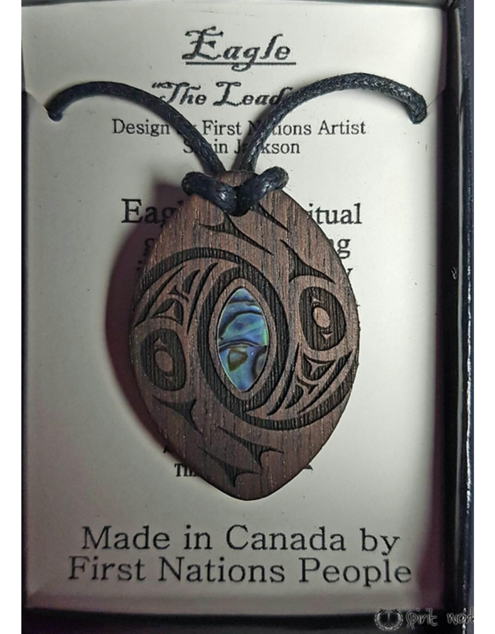 Eagle Pendant Native Design - Dark