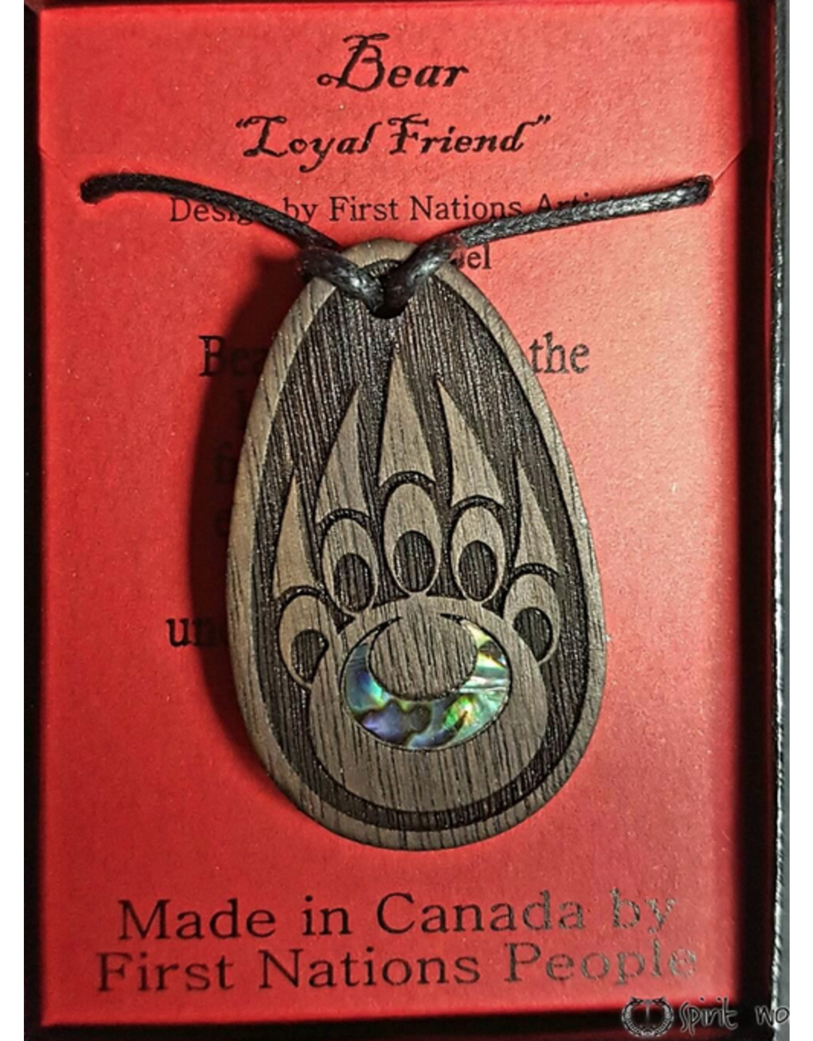 Pendantif Ours Native Design - Foncé