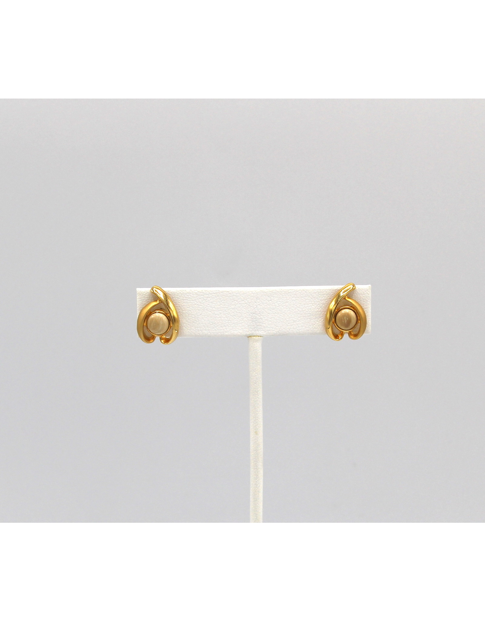 Boucles d'Oreilles Rondes en Ivoire de Mammouth Fossilisé - ME43