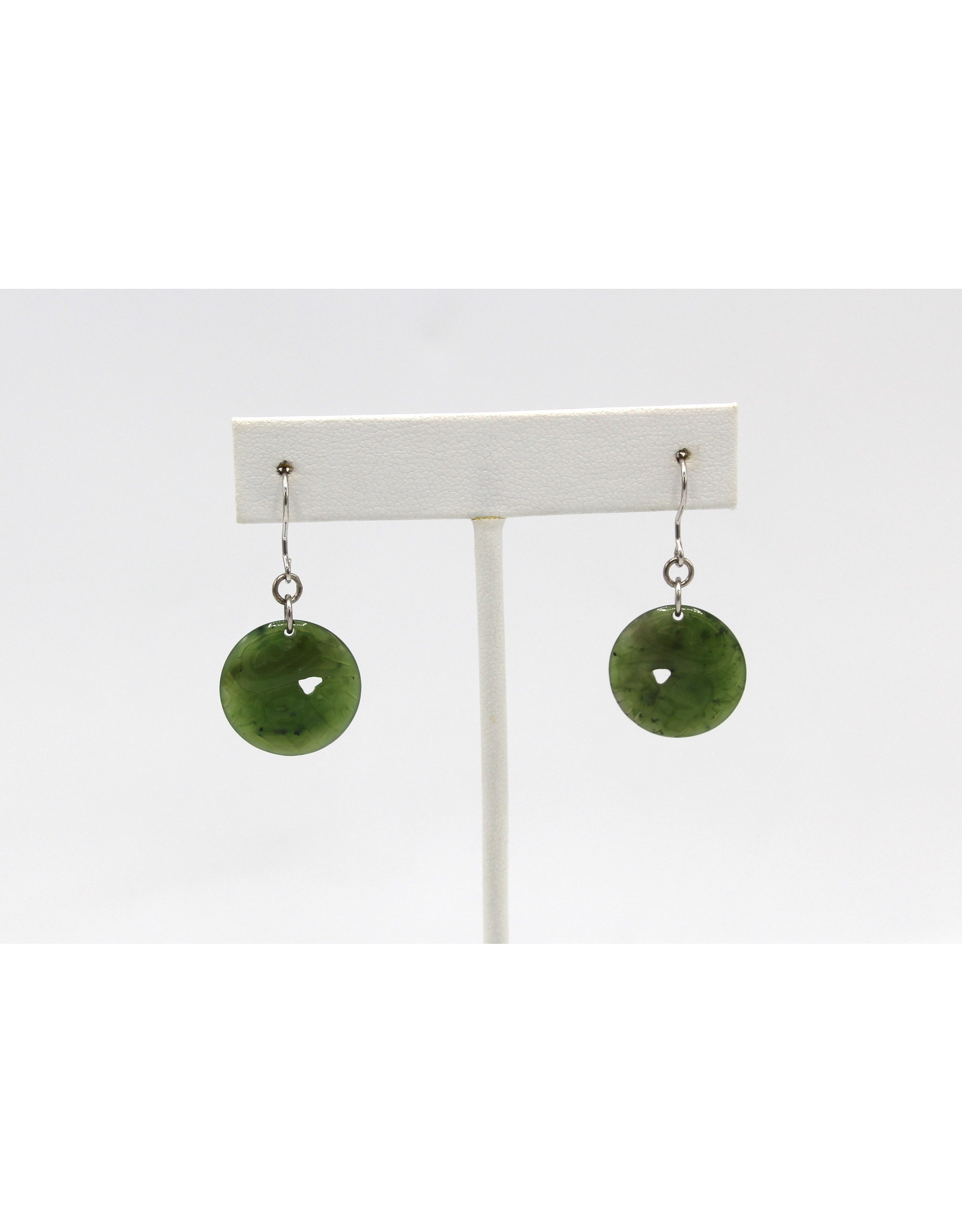 Boucles d'Oreilles Corbeau en Jade - JE55