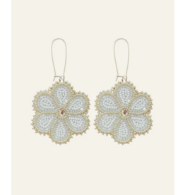 Boucles d'Oreilles Fleur en Perles