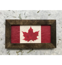6x10 Canadian Maple Leaf Flag Walnut Frame
