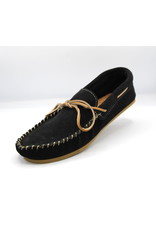 Navy Suede Moccasin with Sole Men - 13108BLM