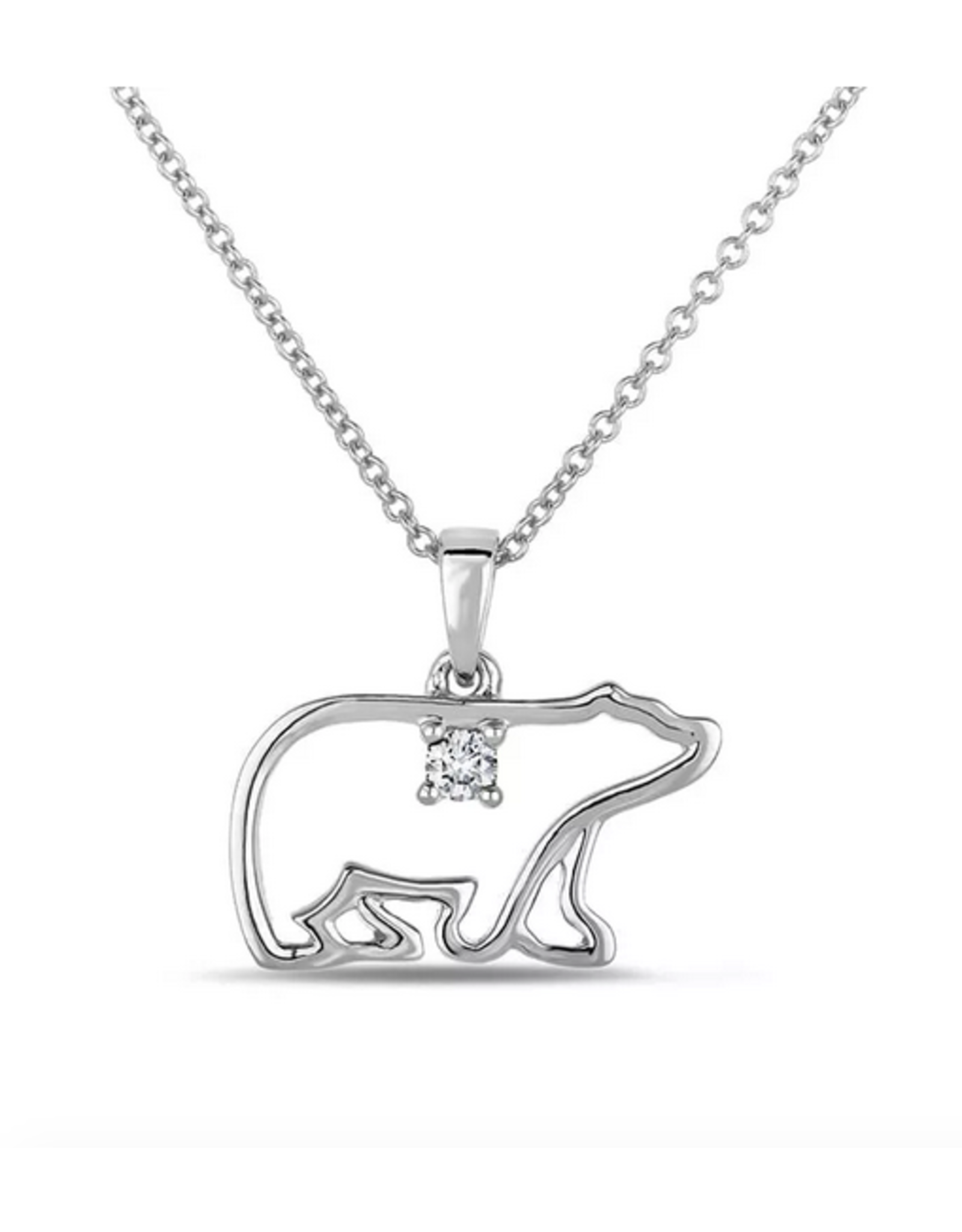 Polar Bear Silver Pendant - PLDP05