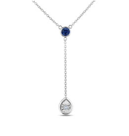 Sapphire Dangle Silver Pendant