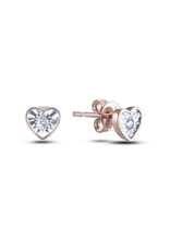 Boucles d'Oreiller Coeur Or Rose - PLDE12