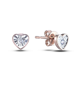 Heart Earrings Rose Gold