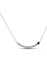 Sapphire Chain Silver Pendant - PLDP13