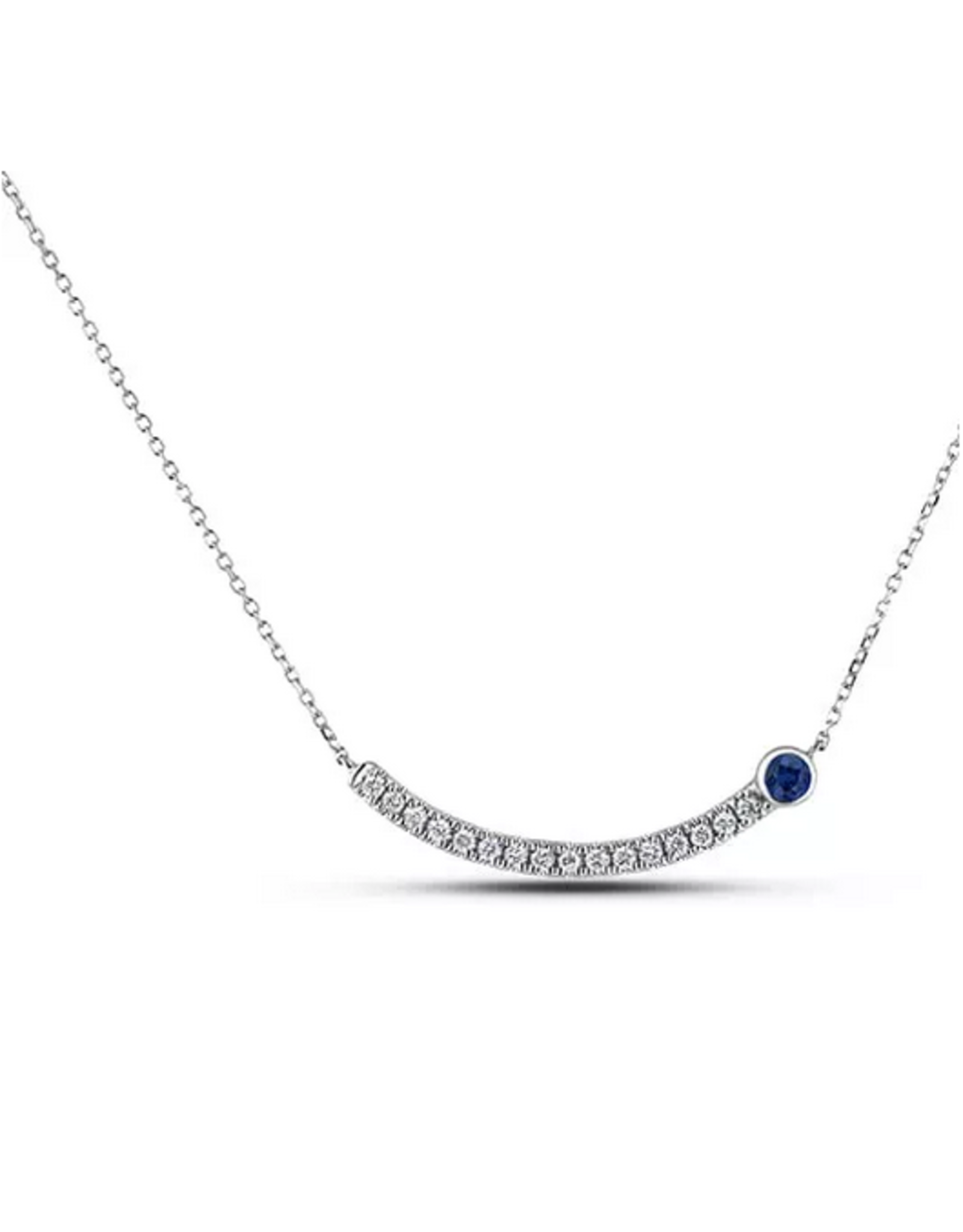 Sapphire Chain Silver Pendant - PLDP13